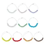 10Pcs 10 Colors Elastic Cords and Glass Golf Beads Count Stroke Score Counter
