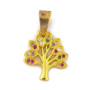Brass Micro Pave Cubic Zirconia Pendants