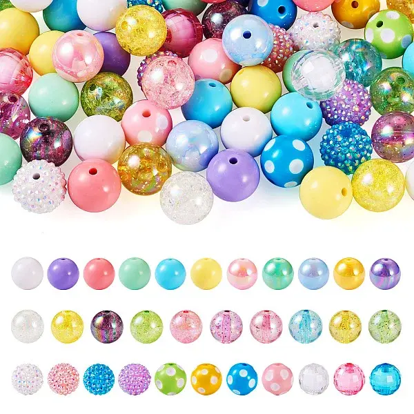 82Pcs 32 Style Mixed Style Acrylic Beads