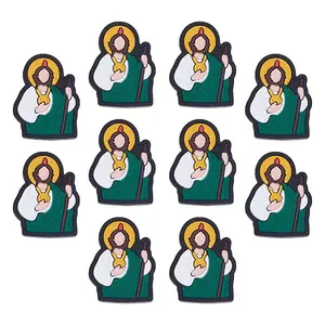 10Pcs Jesus Silicone Focal Beads