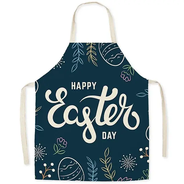 Cute Easter Egg Pattern Polyester Sleeveless Apron