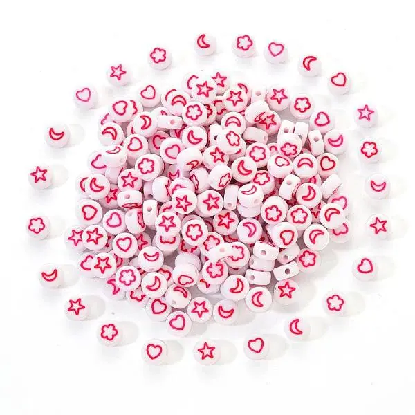 White Opaque Acrylic Beads