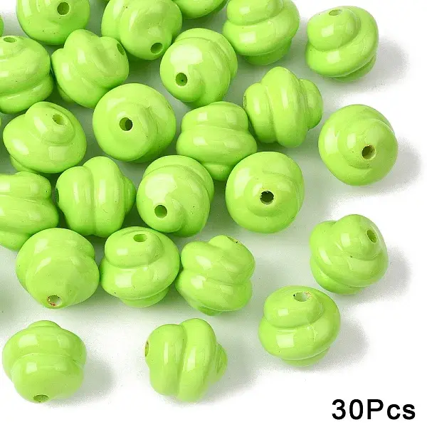 30Pcs Opaque Acrylic Beads