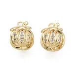 Brass Micro Pave Cubic Zirconia Charms