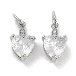 Brass Micro Pave Cubic Zirconia Charms
