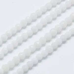 Natural White Jade Beads Strands