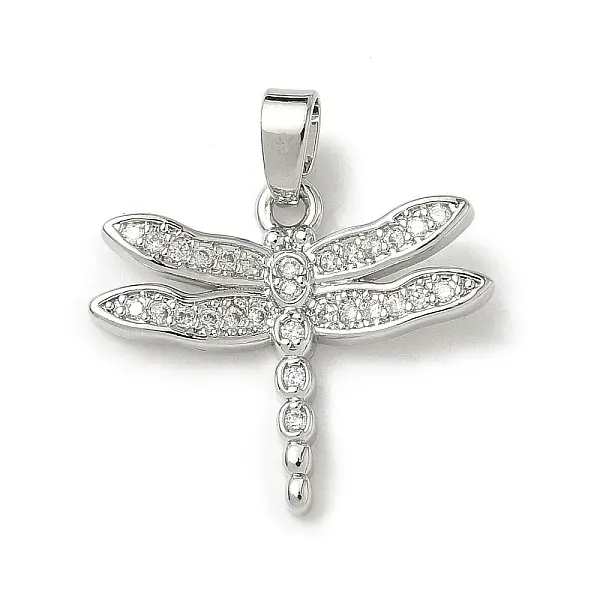 Brass Micro Pave Cubic Zirconia Pendants
