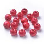 Dyed Natural Wood Beads