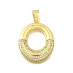 Brass Micro Pave Cubic Zirconia Pendants