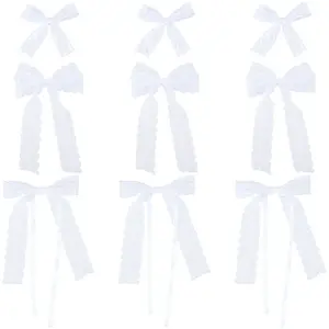 30Pcs 3 Styles Bowknot Polyester Ornament Accessories
