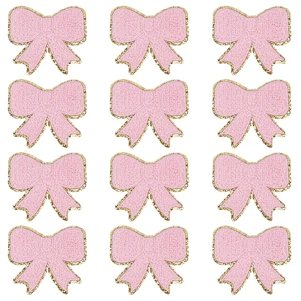12Pcs Polyester Embroider Thread Iron on/Sew On Patches