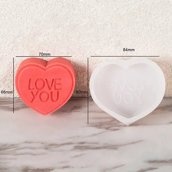 DIY Silicone Heart with Word Soap Molds