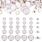 50Pcs 5 Styles Plastic Shank Buttons