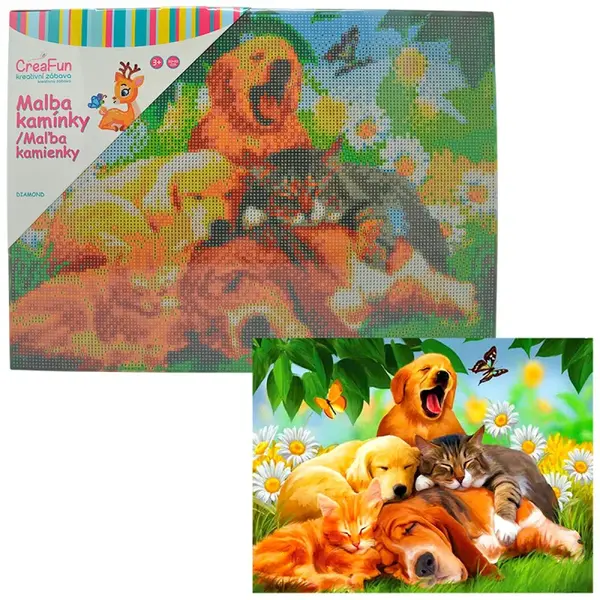 Diamantové maľovanie - Siesta Psy a mačky 30 x 40 cm