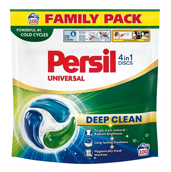 PERSIL Pracie kapsule Deep Clean 4in1 Discs Universal Family 100 praní