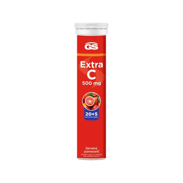 GS Extra C 500 eff.tbl. 20+5 červený pomaranč