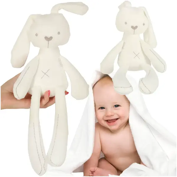 Plyšový biely zajačik 49 cm