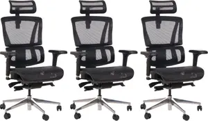 MERCURY 3PACK Ergonomická kancelářská židle LISA černá (3 ks)