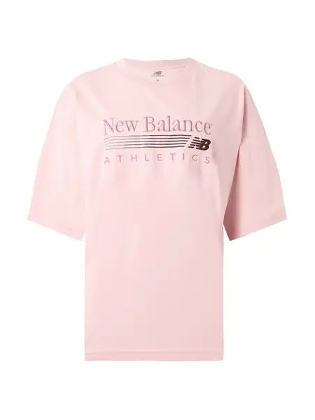 new balance Tričko  tmavohnedá / ružová / staroružová