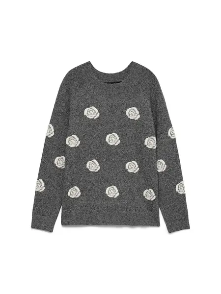 VERO MODA Sveter 'VMDOFFY'  krémová / grafitová