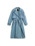 Desigual Prechodný kabát  modrá denim