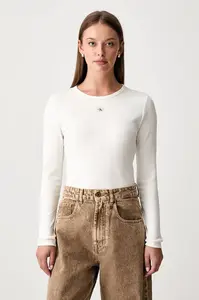 Calvin Klein Jeans  tričko s dlouhým rukávem dámské bavlněné s elastanem