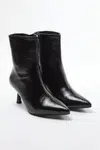 Trendyol Black Zipper Detailed Pointed Toe Thin Heel Women's Boots