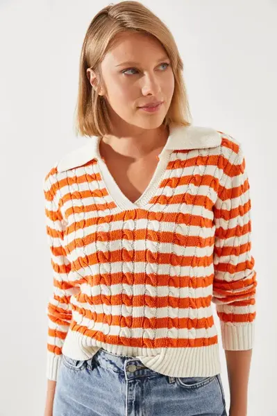 Bianco Lucci Hair Polo Neck Sweater