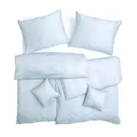 SCANquilt povlečení EXCLUSIVE TENCEL PLUS peříčka světle modrá 140 x 200/70 x 90 cm
