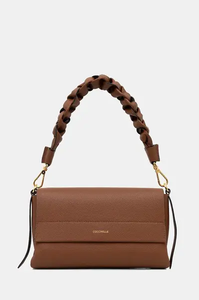 Kožená kabelka Coccinelle BOHEME GRANA DOUBLE černá barva, E1.M50.12.01.01