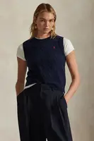 Kašmírová vesta Polo Ralph Lauren tmavomodrá barva, 211972134
