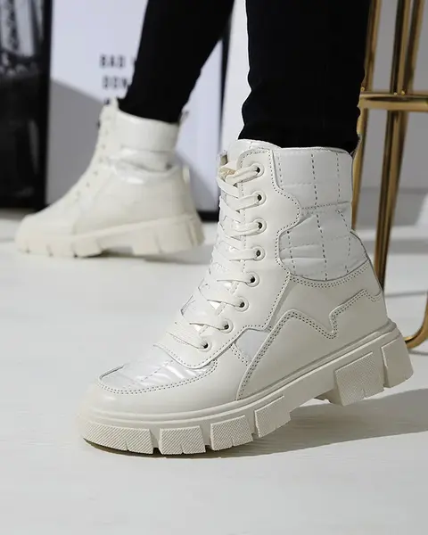 Resti Cream women's non-insulated bagger boots Qertera- Footwear