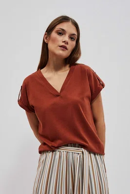 Marisse Women's T-Shirt L-Ts-4076 Brown