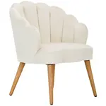 MID.YOU KŘESLO, dřevo, textil, krémová, ecru