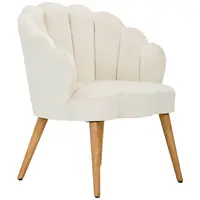 MID.YOU KŘESLO, dřevo, textil, krémová, ecru