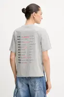 Bavlněné tričko Guess dámské, šedá barva, W5YI07 I3Z14