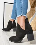 Resti Women's boots on the post with cut-outs in black. Encura- Footwear