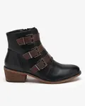 Resti Black ankle boots on a low post Asteria - Footwear