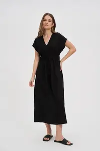 Marisse Black Midi Dress