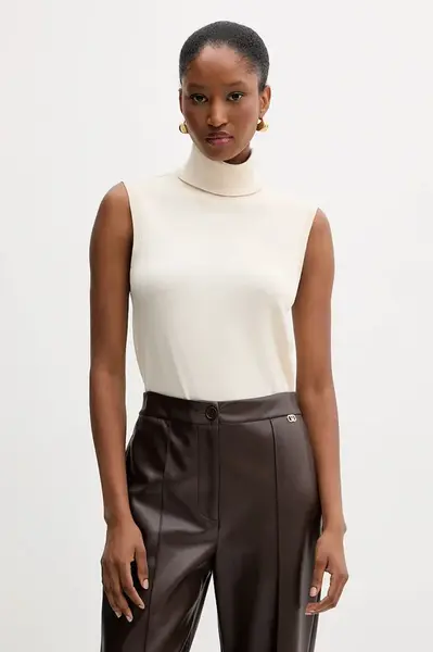 Vesta Silvian Heach WARMI dámská, béžová barva, s golfem, GPA25037LU