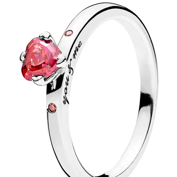 Pandora Stříbrný prsten You & Me 196574CZRMX 56 mm