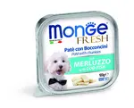 Monge Dog Fresh paté s kousky masa - tuňák 100 g