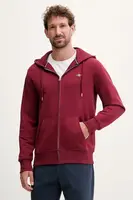 Mikina Gant pánská, černá barva, s kapucí, hladká