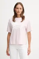 Bavlněné tričko United Colors of Benetton dámské, růžová barva, 3MI5D10AY