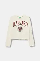 Dětské bavlněné tričko s dlouhým rukávem United Colors of Benetton