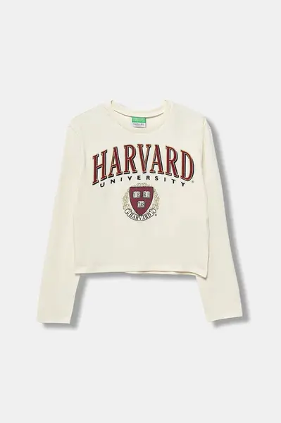 Dětské bavlněné tričko s dlouhým rukávem United Colors of Benetton