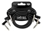 Ernie Ball Flex Patch Cable 12" Black 3-Pack