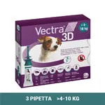 Vectra 3D kvapky pre psov 3 x 1,6 ml pipety pre malých psov (>4 - 10 kg, zelená)