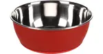 Flamingo Tobias kovová miska pro psy - červená 300 ml - A: 13 cm, B: 4,5 cm, C: 9 cm