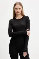 Tričko s dlouhým rukávem Juicy Couture černá barva, JCWCT225312